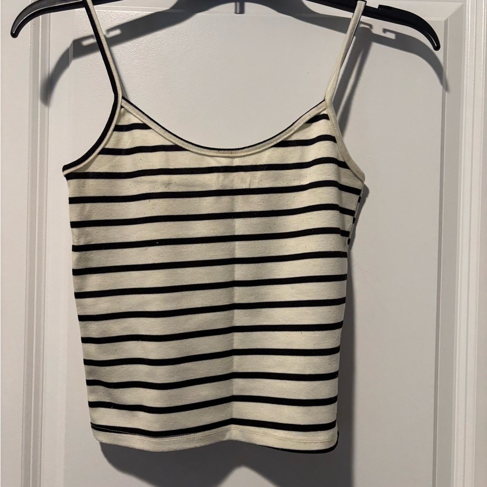 Striped Black and White Women's Top